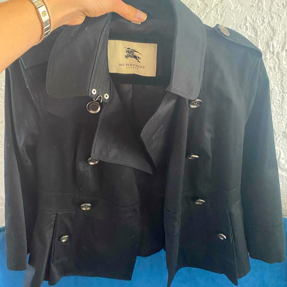 Cropped Pleated Burberry Jacket
